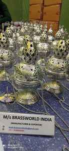 Laiton plaqué nickel, sphère en spirale - Product Image 4