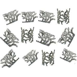 Anneaux de serviette en argent classiques Design Unique accessoires de Table en métal pour mariages hôtels fêtes décor de noël caractéristique stockée - Product Image 4