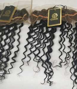 Indien africain crépus bouclés 13X4 13X6 fermeture frontale 6x6 140 densité fermetures frontales ensemble échantillon gratuit Extensions de cheveux en gros - Product Image 3