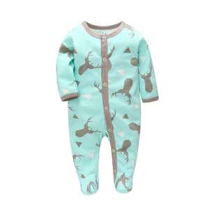 Barboteuse unie 100% en coton pour bébé, pyjama sans pieds, pour les quatre saisons, vêtement pour nouveau-nés, offre spéciale - Product Image 4