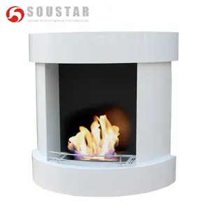 New Design Elite, Stainless Decorative Bio ethanol Freestanding Fireplace