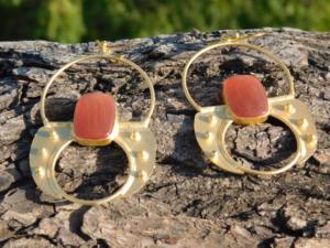 Trending handmade light weight hook Brass Earrings for girls and women - Product Image 3