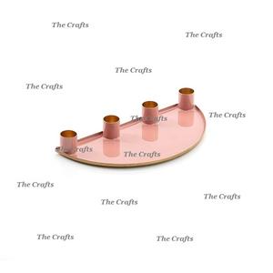 Porte-bougie en métal de forme ronde, de qualité supérieure, décoratif pour la maison et les décorations de mariage - Product Image 5