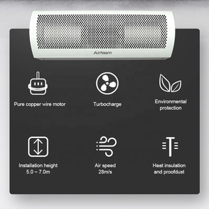 380V промышленные 28 м/с объем воздуха 8000m 3/ч естественный ветер высокого давления воздуха воздушно-тепловая завеса - Product Image 6