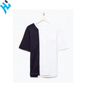 เสื้อยืดคอกลมแนวสตรีทบล็อกสีของผู้ชายเสื้อยืดคอกลมแนวสตรีทผ้าคอตตอน100% ออกแบบโลโก้ได้ตามต้องการ - Product Image 3