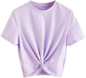 Venta al por mayor servicio ODM ropa informal seda bordada frente cuello redondo Spandex tejido estampado multicolor secado rápido transpirable sólido - Product Image 1