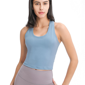 Top corto sin mangas 100% poliéster para mujer |   Camiseta sin mangas para mujer Fitness Ladies - Product Image 1