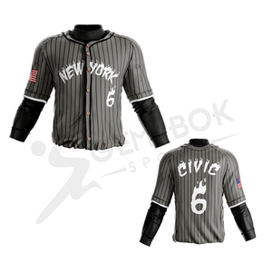 Uniformes Deportivos de Béisbol para Hombre, Tallas Grandes, Secado Rápido, Transpirables, Anti-UV, Diseños Personalizados, Impresión, 100% Poliéster, Venta al Por Mayor - Product Image 5