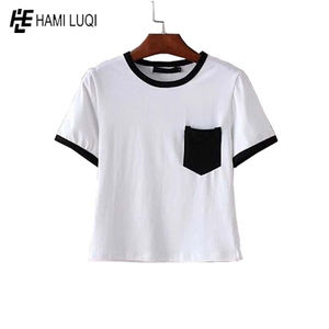 2022 T-shirt blanc personnalisé Crop femmes T-shirt respirant haut court T-Shirt respirant Crop T-shirt femmes premium, mince - Product Image 5