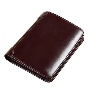 Billetera de cuero de gran capacidad para hombre, billetera de piel de vaca con cera de aceite, explosión de Internet - Product Image 3