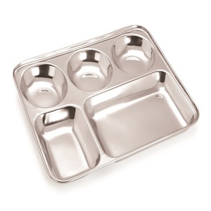 Bandeja de compartimiento de acero inoxidable, compartimento de acero inoxidable para rotura y comer rápido, novedad - Product Image 3