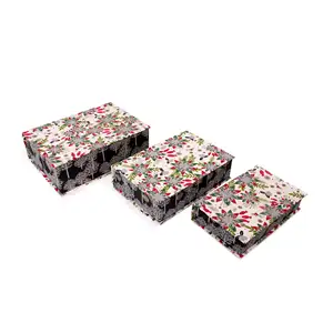 Aufbewahrung sbox aus schwarzem Karton mit Deckel Perfekt für Hochzeitstag Geburtstag Geschenk verpackung Box Custom ize Accect Kraft Hard Box