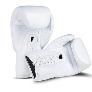 Vente en gros de gants de boxe professionnels en cuir véritable, de haute qualité, faits sur mesure, de poinçonnage, d'entraînement, de dentelle réglables, nouvelle collection 2022 - Product Image 4