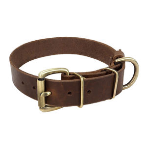 2024 Luxury Genuine Leather Dog <b>Collar</b> Customized Large Size Durable Metal Buckle Animal Print <b>Lace</b> Personalized - Product Image 3