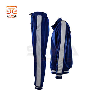 Ropa Deportiva de gimnasio de algodón/poliéster con logotipo personalizado, traje de pista de alta calidad, diseño al por mayor - Product Image 3