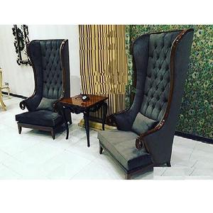 Stylish and <b>Comfy</b> High Back Living Room Chairs Buy Online Wing Back Chairs for Living Room Teak Wood Wing Back Lounge Chairs <b>UK</b> - Product Image 1