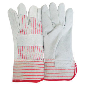 Gants de travail en cuir véritable, cuir fendu, antidérapants, anti-coupures, pour travaux de construction, tailles 7''-11'' - Product Image 2