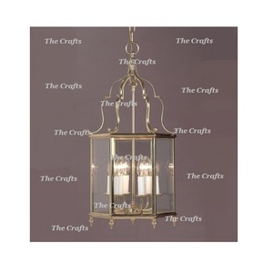 Farol Colgante de Hierro en Color Dorado y Negro, Diseño Maravilloso para Iluminación y Decoración - Product Image 3
