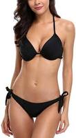 Conjunto de sujetador acolchado sin costuras para mujer, estilo bikini con cuello en V, lencería sexy con estampado personalizado, estilo veraniego para el día a día, talla grande, sin aros 3D