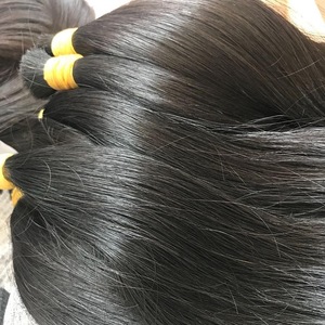 Cabello humano 100% Virgen sin procesar, Color negro Natural, vietnamita, virgen, cutícula, a granel, venta al por mayor, 6-32 pulgadas - Product Image 2