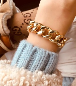 Thick XL Cuban Chain Bracelet 925 Solid Sterling Silver Gold Vermeil Sailor <b>Hook</b> Lock Chain - Product Image 1