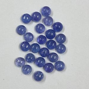 7mm naturel Tanzanite rond lisse Cabochon pierre précieuse en vrac meilleure vente bleu vif Tanzanite du fournisseur du fabricant - Product Image 1