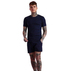 Ensemble chemise et short à manches courtes d'été décontracté pour hommes séchage rapide et motif solide brodé vêtements de rue à prix raisonnable - Product Image 2