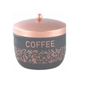 <b>Set</b> of 3 Iron <b>Tea</b> <b>Coffee</b> <b>Sugar</b> Jar in Black Color - Product Image 5