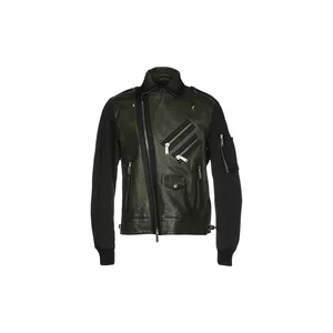 2022 Lineal Herren Schaf Lederjacke/Top Fashion Herren Echt lederjacke mit Stoff hülle/Großhandel Lederjacke