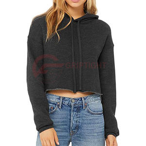 Bella + Canvas Mujer 7502 Crop Hoodie Sudadera Tallas grandes Diseño de impresión sin costuras - Product Image 3