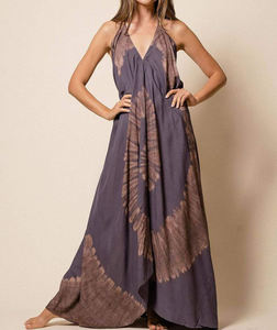 Kaftan à capuche en tissu doux pour femmes, nouvelle collection, hippie Boho, avec cravate colorant - Product Image 1