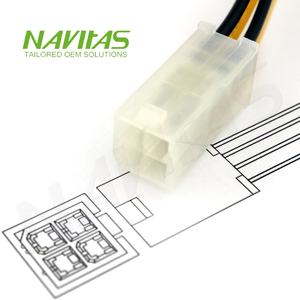 Faisceau de câbles Molex 5559 personnalisé à 4 broches avec connecteur Mini Fit - Product Image 4