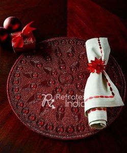 Economic <b>Beaded</b> Table <b>Placemats</b> for Table Bulk Supplier and Manufacture by Refratex India Made in India for Best Quality and Low - Product Image 1