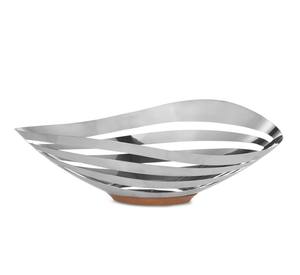 Juego de cuencos de servicio de metal de la mejor calidad de 3 piezas con bandeja de madera para el hogar, vajilla, cuenco de sopa de hotel, ensaladera de metal plateado - Product Image 6