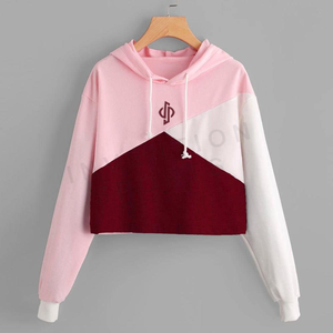 เสื้อครอปผู้หญิงมีฮู๊ด,เสื้อครอปคอตตอน - Product Image 2