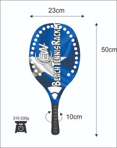 Raquettes de beach tennis personnalisées en carbone et fibre de verre, raquettes de paddle/Padel avec logos, combinaisons de couleurs, poids 310-330g, longueur 50cm - Product Image 4