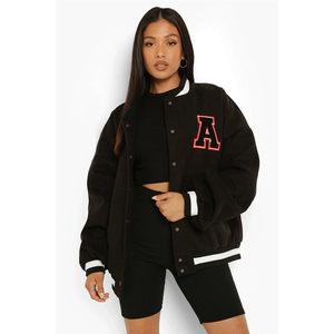 Oem Manufacturer High Quality Chenille Embroidery <b>Women</b> College <b>Leather</b> Sleeves Custom Baseball <b>Bomber</b> Letterman Varsity <b>Jacket</b> - Product Image 6