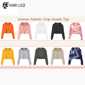Sudaderas con capucha cortas de algodón con capucha de invierno con impresión de logotipo personalizado para mujer con posición de logotipo frontal - Product Image 5