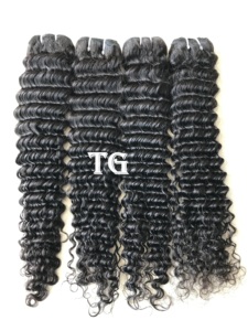 Paquete de trama de máquina peruana, cutícula sin procesar, rizada profunda alineada, para la mejor oferta de Navidad, precio al por mayor, extensión de cabello de cliente - Product Image 4