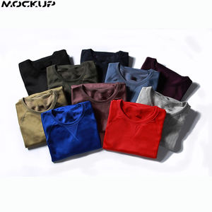 Sweat-shirts en molleton de coton à col rond personnalisés, lourds, unis, teints, OEM, pull-over personnalisé - Product Image 4