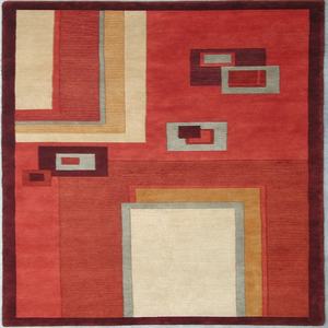 Alfombras hechas a medida para sala de estar, forma abstracta tibetana, anudada a mano, pila de corte de lana 100% - Product Image 2