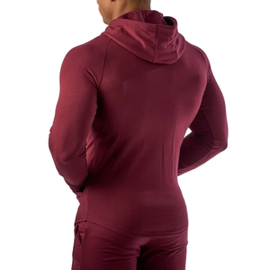 Sudadera con capucha de algodón para hombre, ropa de calle de alta calidad, con logotipo bordado personalizado, doble cremallera - Product Image 2