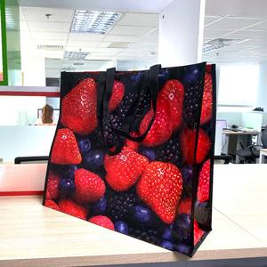 ถุงผ้านอนวูฟเวนถุงช้อปปิ้ง PP คุณภาพสูงใช้ซ้ำได้โลโก้ตามสั่ง - Product Image 5