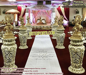 Boda tradicional marroquí pasarela pilares decoración de la boda entrada con fibra marroquí pilares de la boda entrada Decoración - Product Image 2