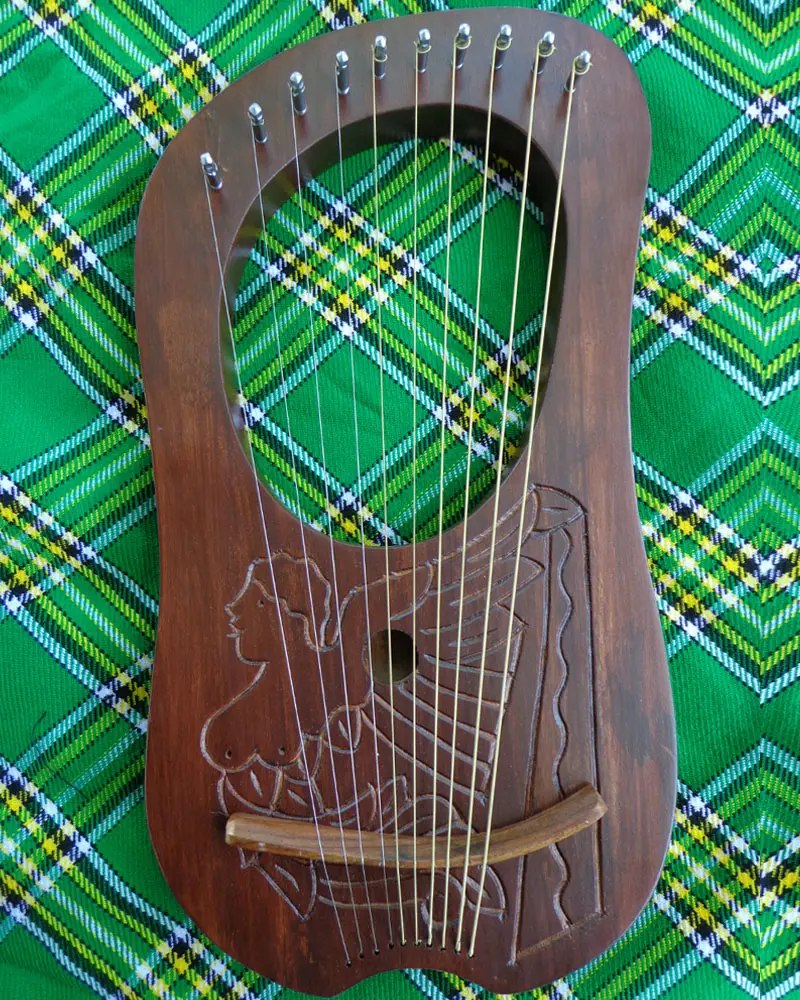 Venda por atacado de lyres harp feito sob encomenda, harps para moças, venda quente, brilhante, marrom, polonês, feitos à mão, rosewood para vendas