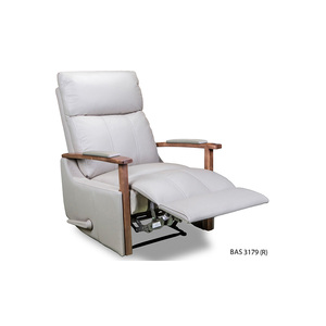 Canapé inclinable BAS3179 B, salon, mobilier moderne pour la maison, cuir véritable, tissu, design modulaire, dossier haut, accoudoirs en bois, 3+2+1 - Product Image 2