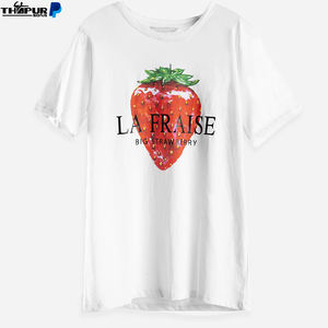 Camisetas de Punto de Algodón 100% Ecológicas al por Mayor, Logotipo Personalizado, Cuello Redondo Informal, Talla XL, Primavera, Verano, Otoño, Tela de Spandex de 180 g - Product Image 5