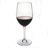 Verres à vin en plastique classiques de 20 oz sans BPA pour l'extérieur avec pied, incassables en Tritan pour le camping