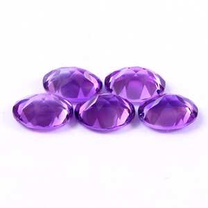 Trending 3X5 MM Loose Faceted Purple Oval Amethyst Gemstone Natural Birthstone para febrero para joyería - Product Image 3