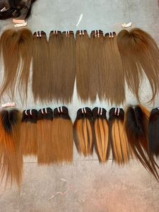 Vietnamese <b>Super</b> Double Drawn Full Ends Bone Straight Colored Machine Weft - Product Image 2